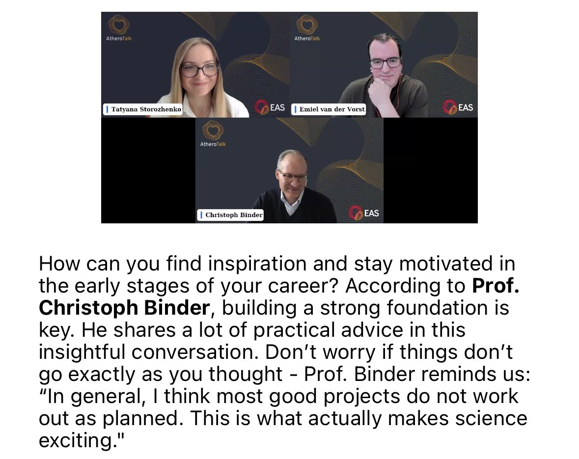 🎙️ New #AtheroTalk episode just released!
We’re joined by Prof. Binder, a leading voice in atherosclerosis research. He shares powerful insights, his journey, and what’s next in the field. Tune in now!
🎧 Spotify:
open.spotify.com/episode/3oylsP…