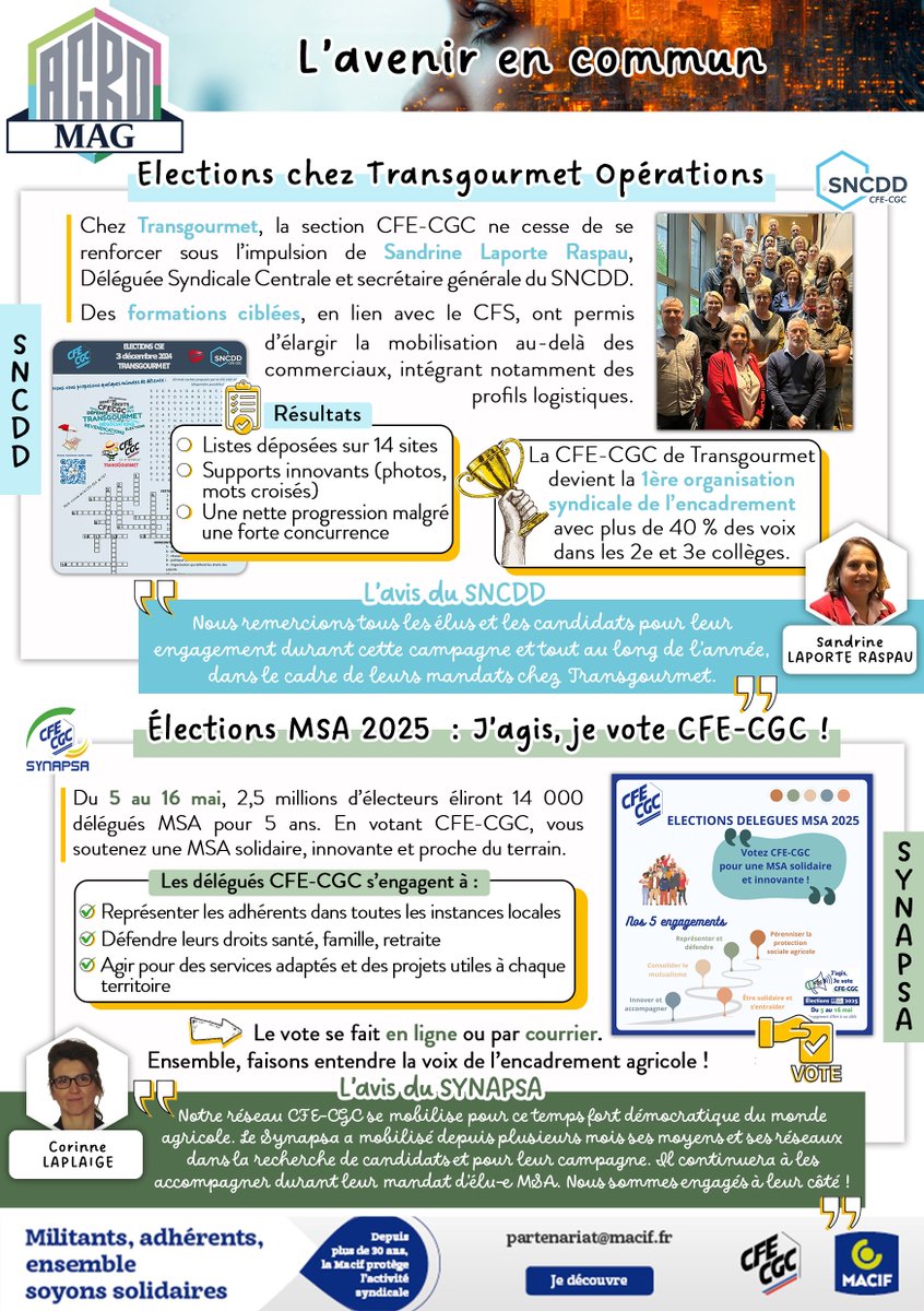 📢 Le nouvel Agromag est en ligne !

Au sommaire de ce n°15 : actus de branches, innovation, élections, initiatives locales… et une nouvelle dynamique syndicale à découvrir ! 👀

📩Vous pouvez également le consulter ci-dessous :
calameo.com/read/006445172…