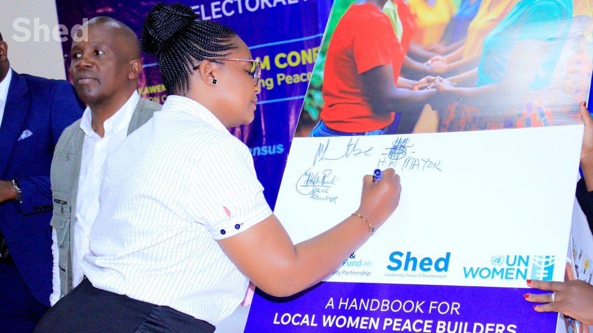 The Peace Conference on Electoral Processes in Uganda became a launchpad for tools that empower lasting peace — not just conversations. 🕊️📘

A key highlight was the signing of the Local Women Peace Builders' Handbook, a grassroots peace resource developed by SHED to equip women