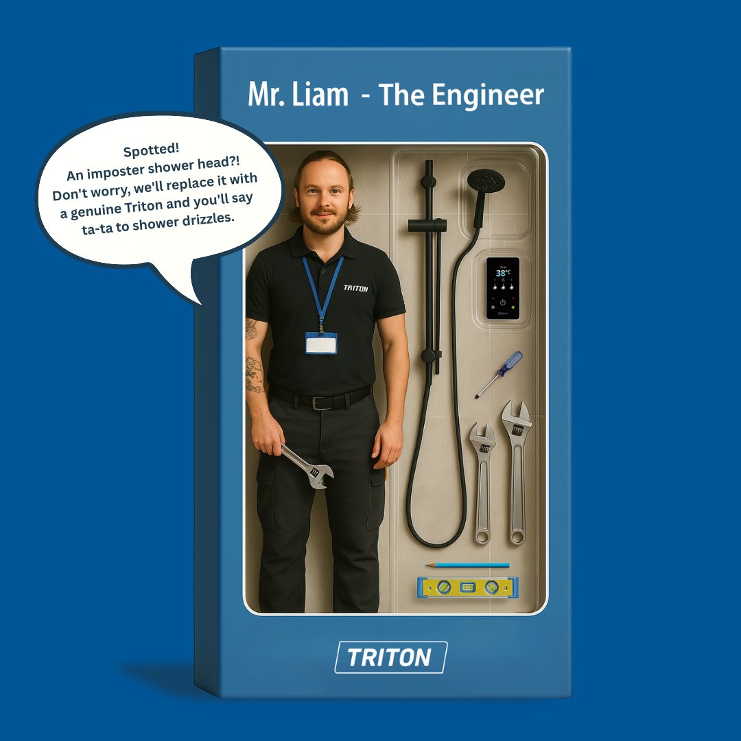 Triton has joined the trend! 🤭 

We've got one of our own service engineers (now in adorable doll form!) to join the game with us!! 😉 

🚿 Say hello to Triton's UK-leading quality. Spot the sleek ENVI® joining the scene!

#TritonShowers #Dolltrend #UKShowers