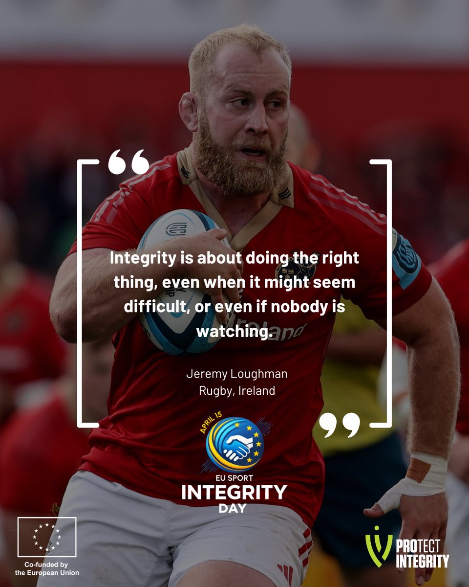 🗓️ Today is #EUSportIntegrityDay! 

Today and every day, we stand with athletes &amp; sporting organisations across Europe in reaffirming our commitment to safeguarding the integrity of sport.

#MoreThanAPlayer