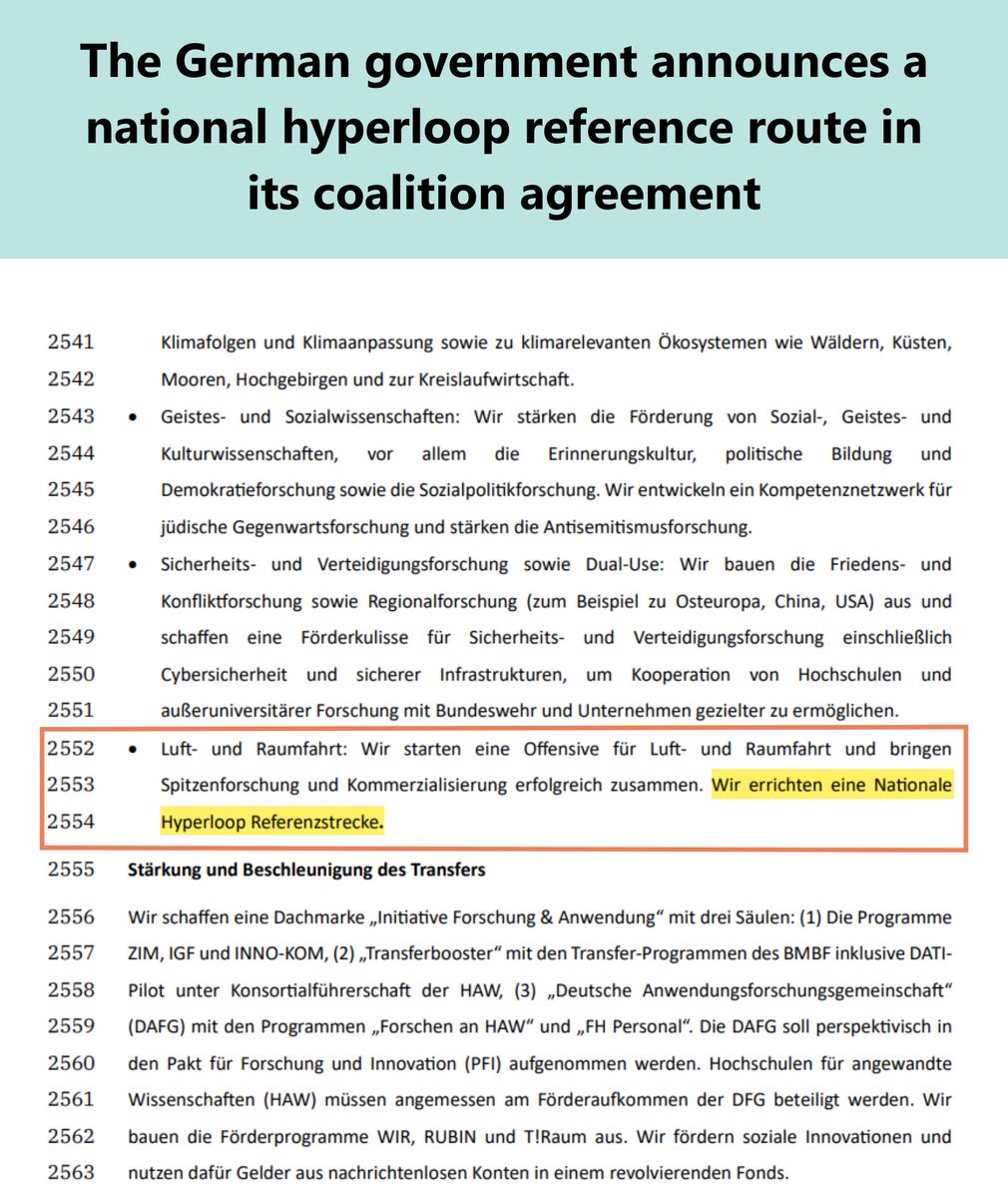 HardtHyperloop's tweet image. Big news from Germany. We’re excited to see the German government’s commitment to hyperloop. We look forward to continue working with the German government and our partners to further this hyperloop route. #hyperloop #sustainability #innovation