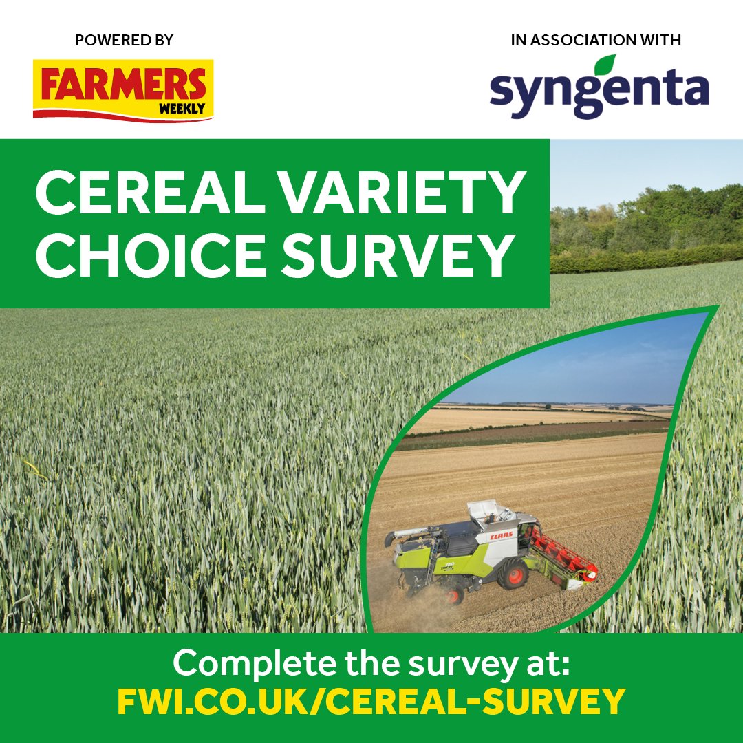 Calling all cereal farmers 🌾

It’s the last chance to enter our Cereal Variety Choice Survey in conjunction with Farmers Weekly! Take the survey here: fwi.co.uk/cereal-survey

Help shape the future of cereal farming by sharing your experiences – your input is valuable!