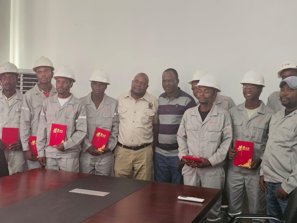Youths trained by Prospect Lithium Zimbabwe (PLZ) graduated in Goromonzi.  The company offered them permanent employment after their apprenticeship training. #Creatingjobs