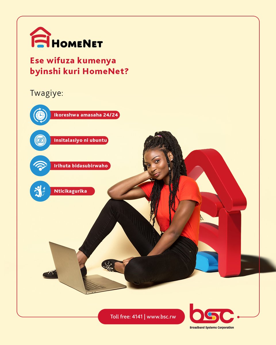 bscrw's tweet photo. Wicikanwa rero ,tangira gukoresha HomeNet mu buryo bwiza kandi bwanyabwo.
Hamagara 4141 cyangwa udusure ku cyicaro cyacu KN5, Airport Road – Kisimenti.
#HomeNet #nichapchap https://t.co/ivuVYtC6S9