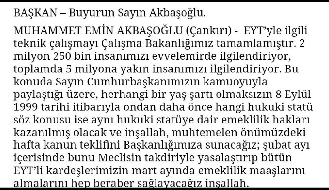 Arşiv unutmaz.99 öncesi statü ne ise o uygulanacak dendi. Ama borçlandırıp hakkını vermediğiniz insanlar hala mağdur. 

#EmekleriYasalaraTakılanlar
#5000KısmiEYTninGerçekHakkı