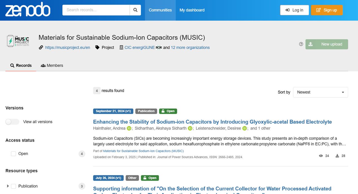 Did you know the #MUSICproject has a community on #Zenodo? 🎶🔋
We’ve started uploading our first datasets &amp; publications — more to come!

🧪 Explore here: zenodo.org/communities/mu…

Stay tuned for upcoming posts on the content!