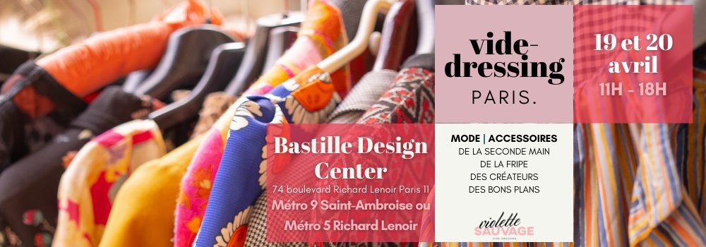 Le printemps arrive, et c’est le moment idéal pour faire de la place  dans vos placards ! Nous sommes ravis de vous retrouver pour un nouveau vide-dressing exceptionnel les 19 et 20 avril 2025, le Bastille Design Center.
Un lieu de 700m² sur 3 niveaux, à deux pas du Marais