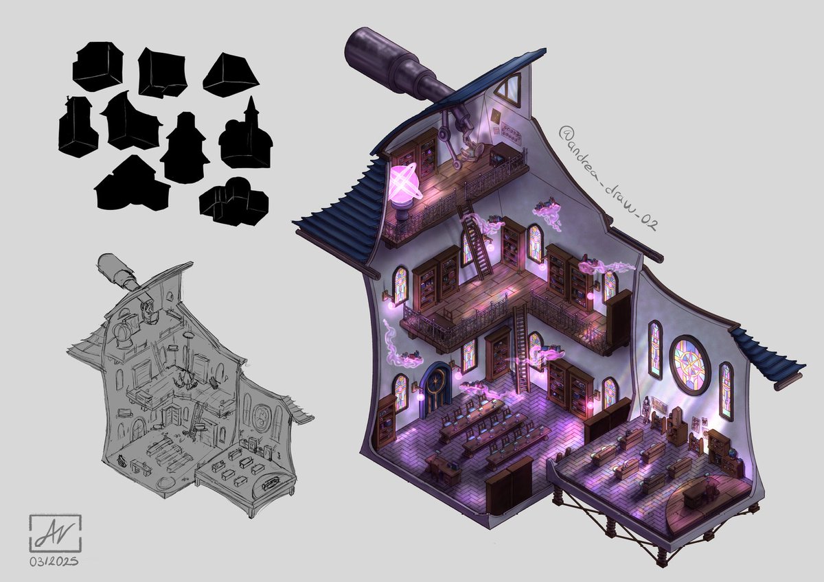 andrea_draw_02's tweet image. Library of magic and science 🔮✨

#library #magiclibrary #conceptart #enviromentalconceptart  #stylized #draw #drawing #digiraldrawing