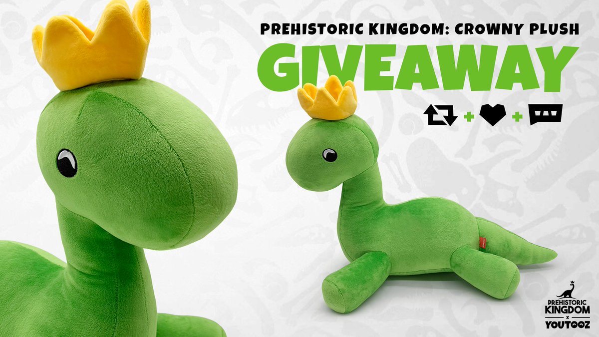 Want your very own Crowny? 👑🦕

Retweet + follow <a href="/youtooz/">youtooz</a> for a chance to win a Prehistoric Kingdom plushie dropping on April 24th!