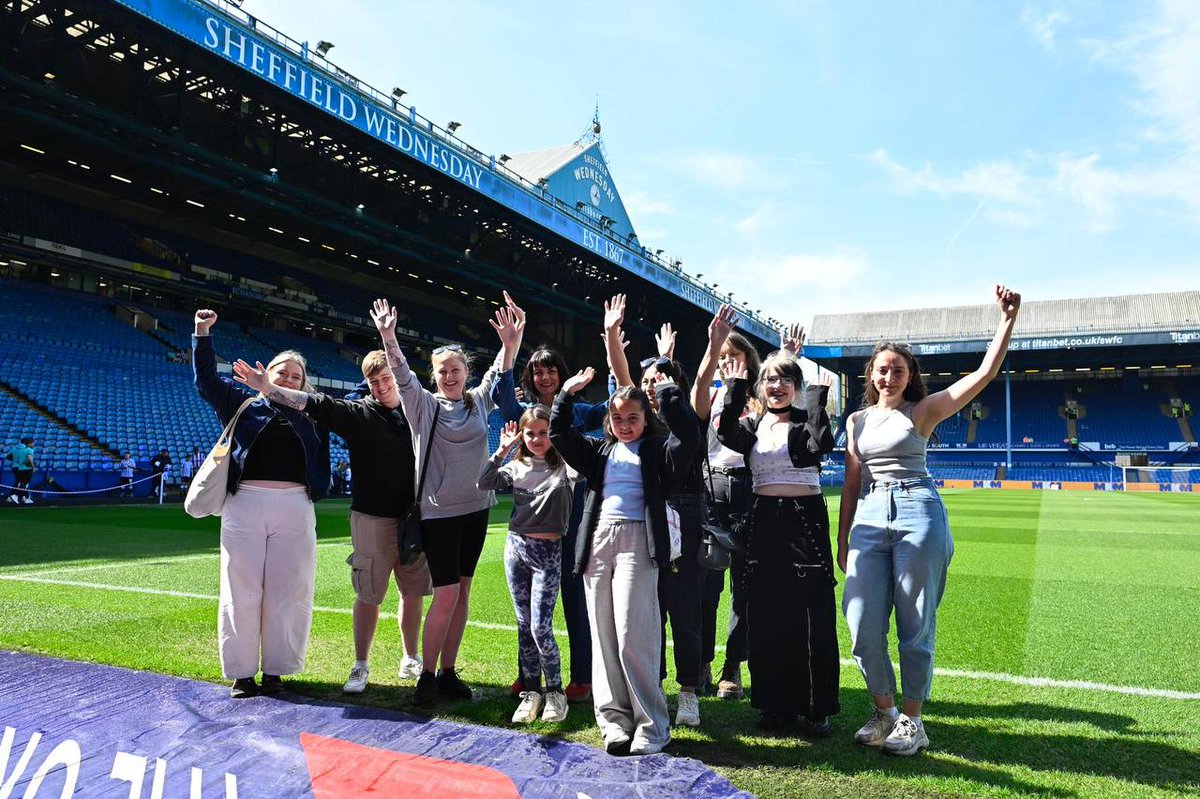 Took eight women and girls to their first ever football match this weekend 🦉💙

From a pitchside tour to the fanzone, and 90 minutes in the Hillsborough sun - it was joy start to finish.

Thanks to <a href="/swfc/">Sheffield Wednesday</a>wsg, <a href="/HerGameToo/">Her Game Too</a> and the @swfc staff who made it special.