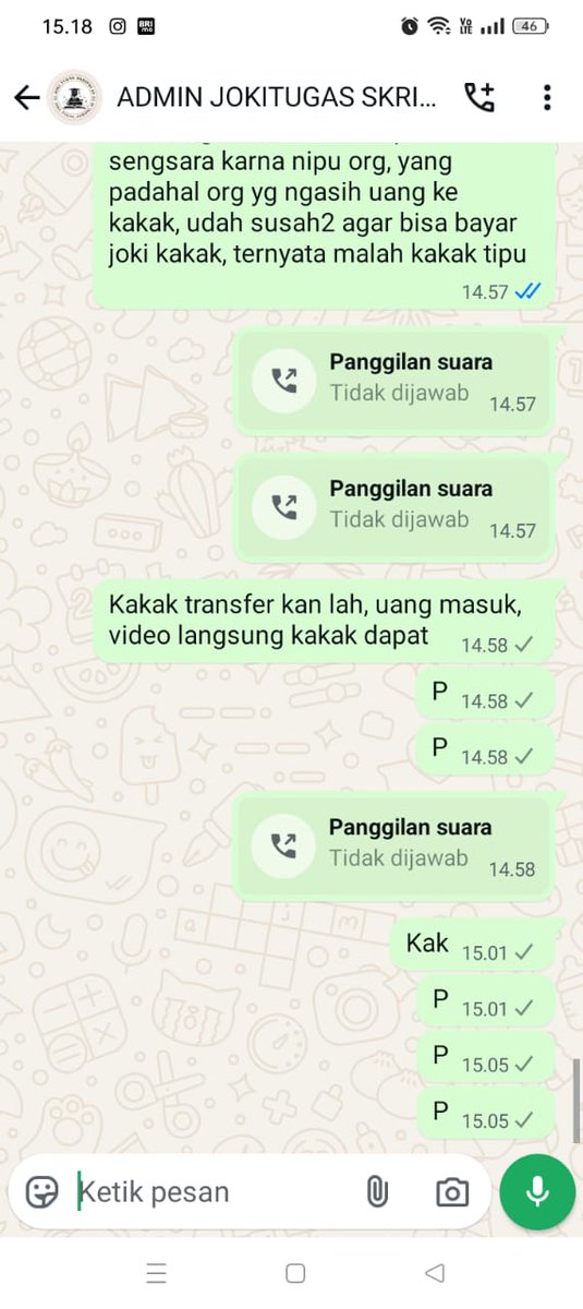 ReziPutra1966's tweet photo. Buat lu semua yang lagi kuliah, malas bikin tugas trus pengen joki,hati2 temen gua habis kena tipu di tempat joki nih,habis di TF langsung di blokir temen gw https://t.co/udJDenpj19