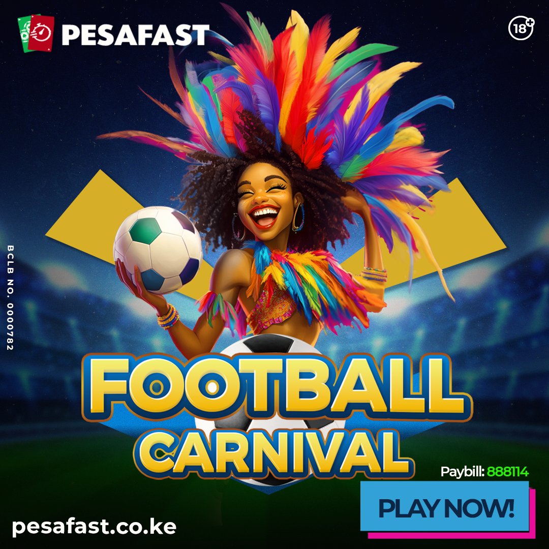 PesafastGaming's tweet photo. 🎰 Football meets sherehe — hii ni 𝐅𝐨𝐨𝐭𝐛𝐚𝐥𝐥 𝐂𝐚𝐫𝐧𝐢𝐯𝐚𝐥! 🎉

Unacheza kama beast, unashinda kama boss! 💰

Spins zimeiva, vibe ni moto!! 🔥

➡️ https://t.co/dheb6Mh0Zf | 🔞 Paybill: 888114

#Pesafast #MainaAndKingangi #Aviator https://t.co/ug4TWgoWnk