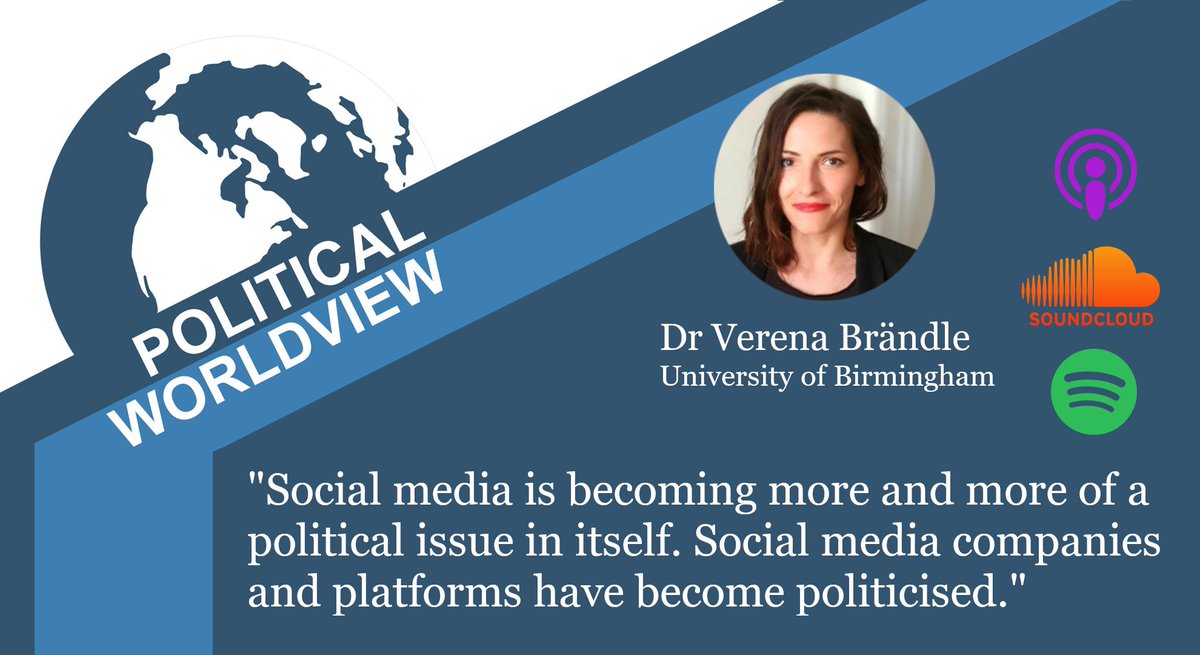 Political WorldView (@polworldview) on Twitter photo 🚨New ep. out now! "Can you say that?"🎙️ <a href="/adamjamesquinn/">Adam Quinn</a> chats to <a href="/VerenaKBrandle/">Verena K. Brändle</a> about #socialmedia and politics: what kind of moderation do democratic societies want, and why do we seem to be getting further away from an ideal that satisfies anyone?
👇Audio in thread👇 🚨New ep. out now! "Can you say that?"🎙️ <a href="/adamjamesquinn/">Adam Quinn</a> chats to <a href="/VerenaKBrandle/">Verena K. Brändle</a> about #socialmedia and politics: what kind of moderation do democratic societies want, and why do we seem to be getting further away from an ideal that satisfies anyone?
👇Audio in thread👇