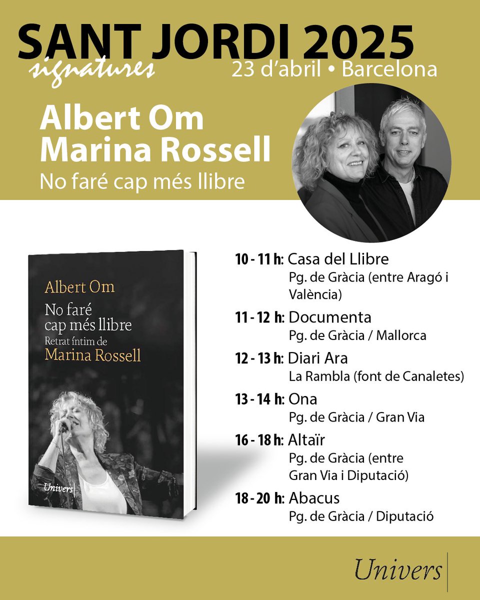 universllibres's tweet photo. ✍🏻 @RossellMarina i #AlbertOm https://t.co/JJLcJ78Ift