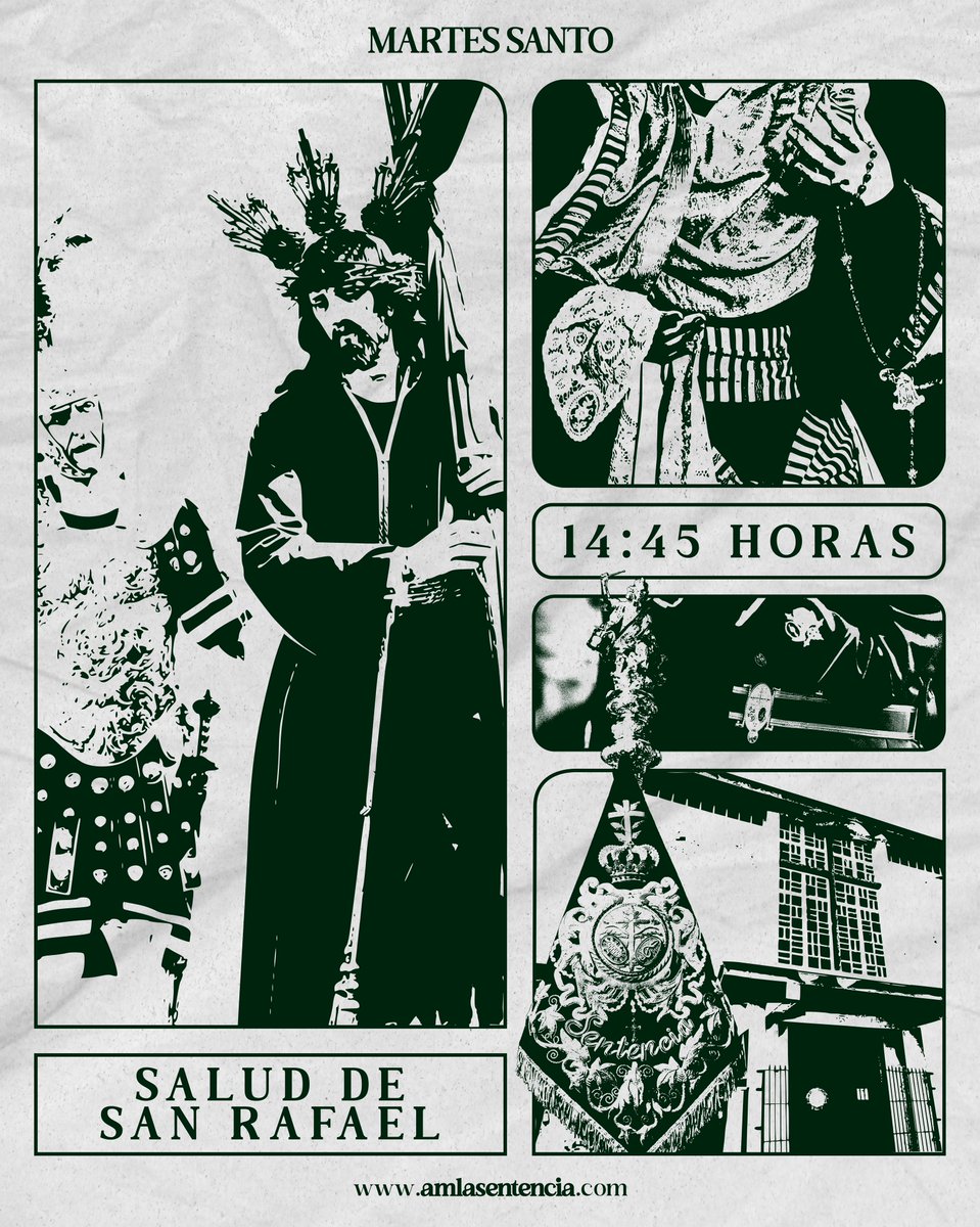 📣 Hoy es 𝗠𝗮𝗿𝘁𝗲𝘀 𝗦𝗮𝗻𝘁𝗼… El día de nuestra querida <a href="/hdadsanrafael/">Salud de San Rafael.</a>. 

🎺🥁🎼 #LaSentencia #SSantaJerez25 #SanRafael25