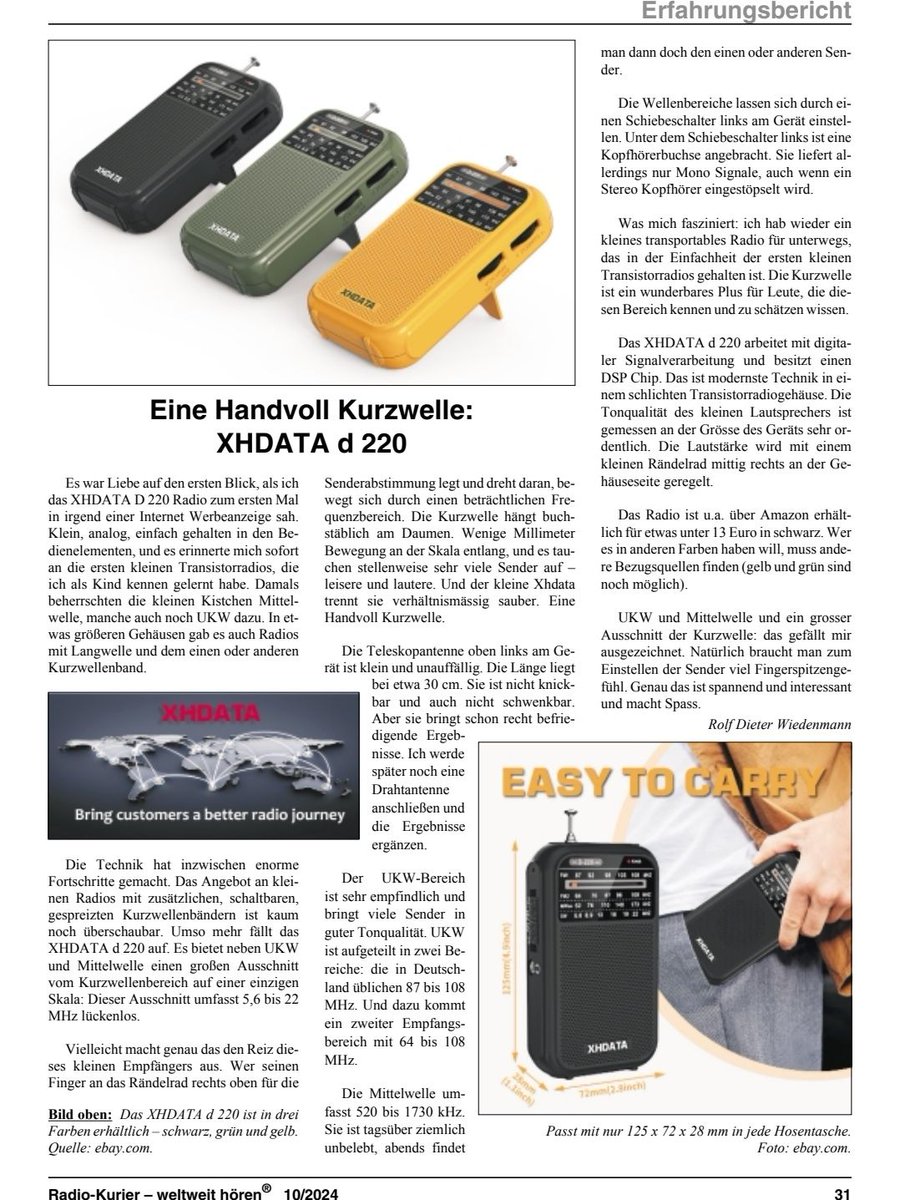 Share Your Radio Stories!
 
We’re share a remarkable article that’s getting rave reviews. Now it’s your turn to create something equally good! Don't forget to tag @XHDATA!

#amateurradio #RSGB #hamradio #cept #ham #XHDATA #radio #shortwave #newyear #emergency #dxing