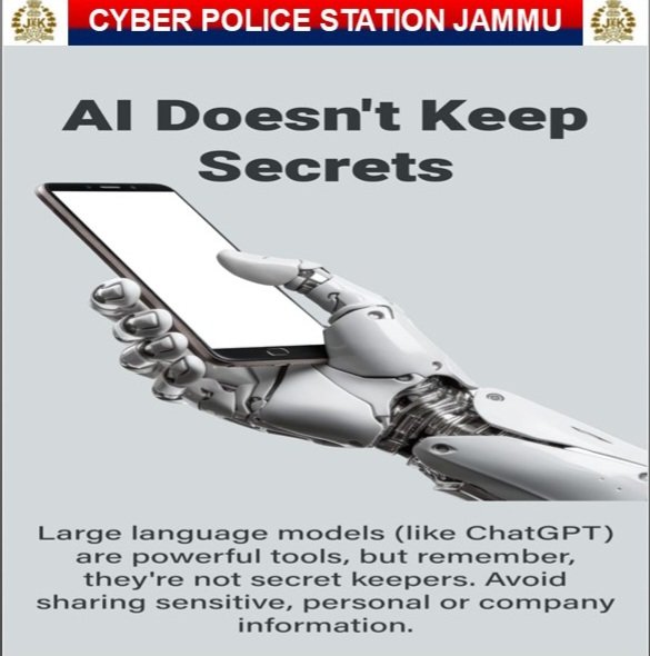 Always avoid sharing your personal information with these powerful tools.
<a href="/JmuKmrPolice/">J&K Police</a>
<a href="/ZPHQJammu/">Zonal Police Media Centre Jammu</a> 
<a href="/kameshwarpuri/">K Puri</a> 
<a href="/JAMMULINKS/">JAMMU LINKS NEWS</a>
<a href="/DySpPriyanka/">Priyanka kumari</a>