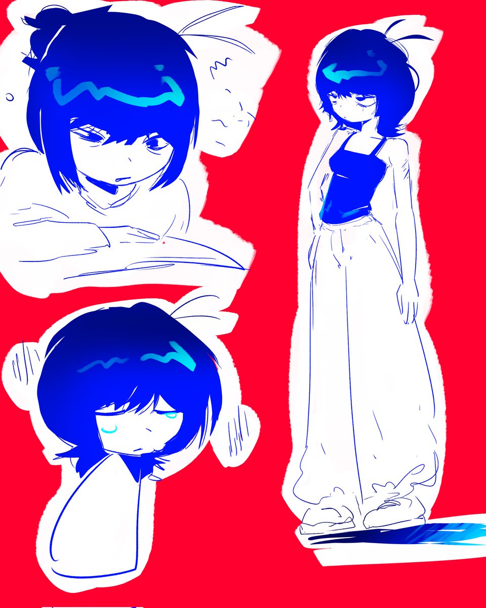 Little sketch ♥️💙
#ocart #vtuber #vtuberita