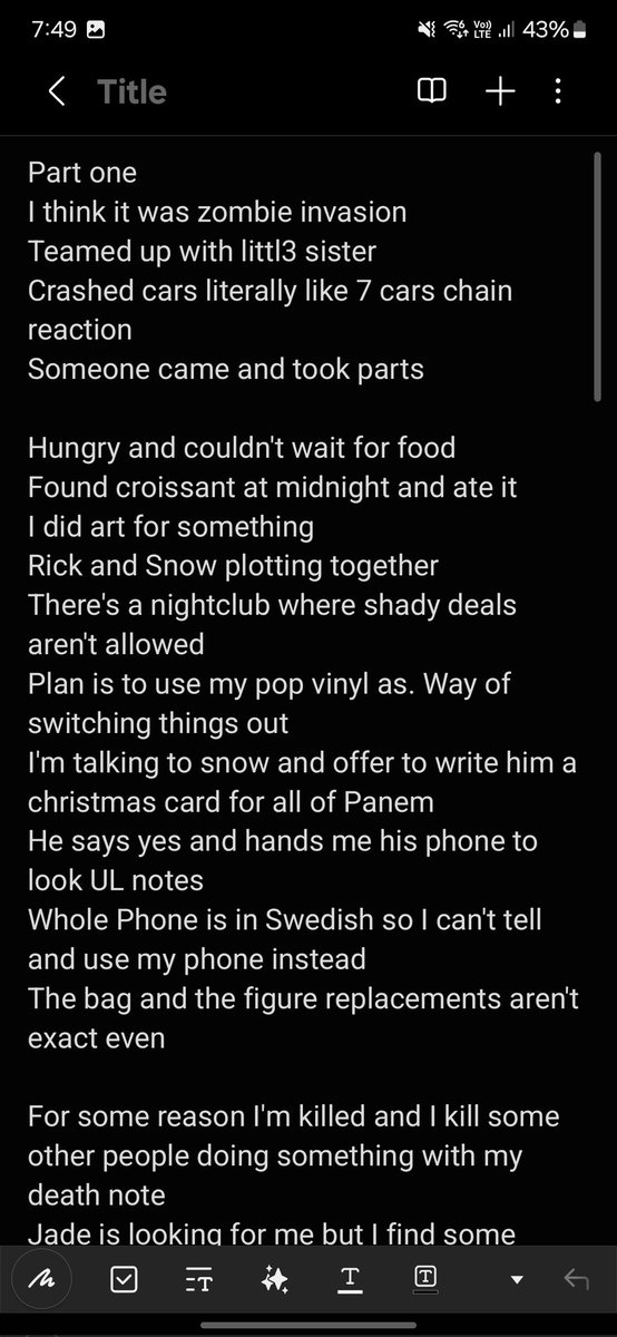 RuneRenee's tweet photo. My favourite genre... Renee in 2023 trying to record her dreams in the notes app straight away after I have them so I don't forget 🤣🤣 https://t.co/SnwxzcT3Vx