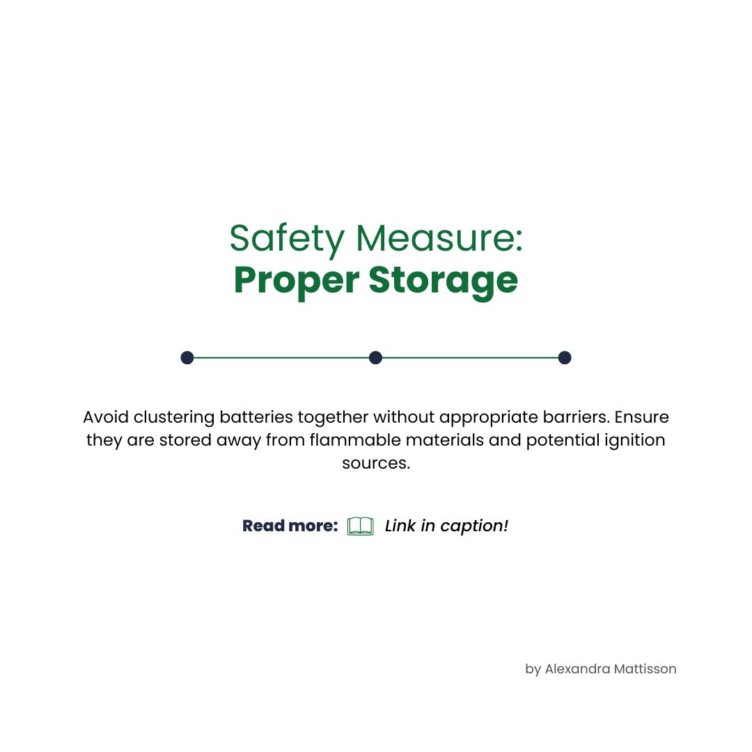 𝗥𝗲𝗰𝗼𝗺𝗺𝗲𝗻𝗱𝗲𝗱 𝗦𝗮𝗳𝗲𝘁𝘆 𝗠𝗲𝗮𝘀𝘂𝗿𝗲: 𝗣𝗿𝗼𝗽𝗲𝗿 𝗦𝘁𝗼𝗿𝗮𝗴𝗲

𝗥𝗲𝗮𝗱 𝗺𝗼𝗿𝗲 📖 : consort.co.za/lithium-ion-ba…

#TrustedEngineeringInsurance #Consort #Power #Convenience #Risk #BatterySafety #LithiumIonRisks #FirePrevention #ProperStorage #SafetyMeasure