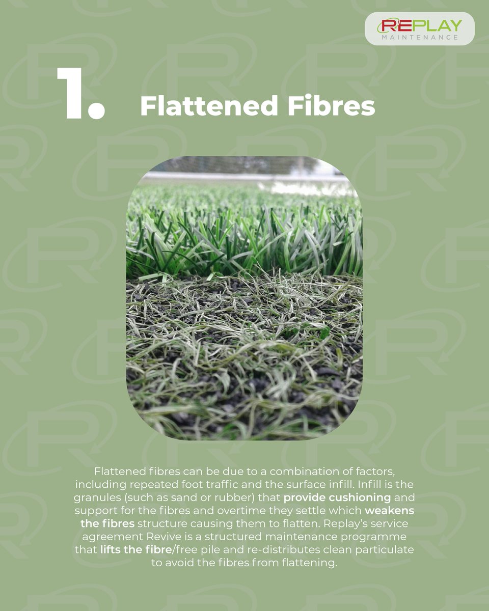 ReplayMaintain's tweet image. 4 Common Pitch Problems!⚠️
Is your pitch suffering? Let Replay help you, our solutions not only manage the issue but we take preventative measures to maintain your pitch all year round🕗
#sportssurface #Spring2025 #SyntheticTurf #footballpitch #artificialgrass #sportsmaintenance