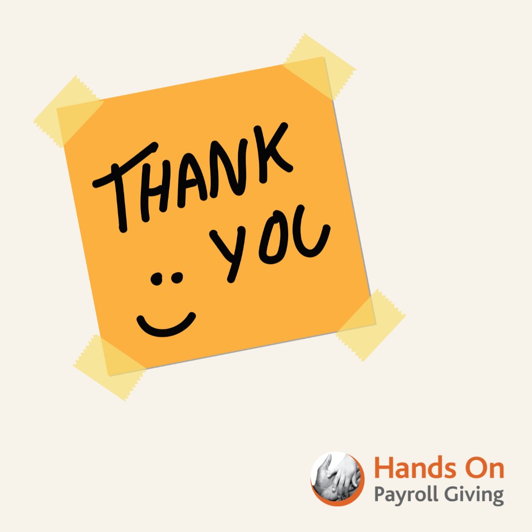A huge thank you to everyone who contributes through Payroll Giving each month – you’re amazing! 

Your generosity means so much to us and our charity partners. In these tough times, your support is more important than ever. 

We’re deeply grateful for your continued commitment!