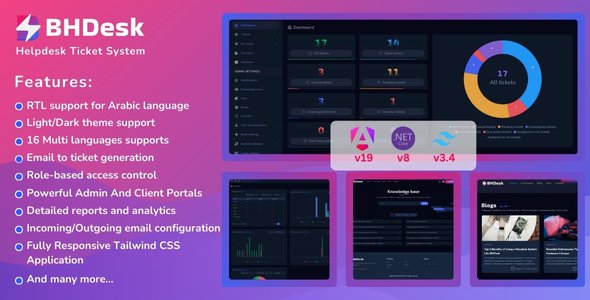 LaravelScript's tweet image. BHDesk - Ultimate Helpdesk Solution! Built on Angular 19 & ASP.NET Core 8. Easy ticketing, real-time updates, 16 languages, RTL support . Light/dark themes, analytics, & more. Free lifetime updates!  Simplify support now! #Helpdesk #Tech
laravelscripts.net/item/bhdesk-co…