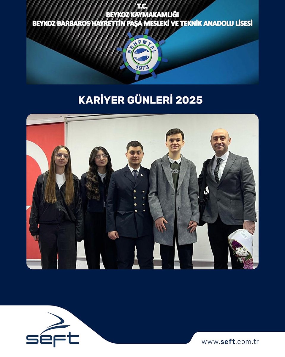 seftengineering's tweet photo. Beykoz Barbaros Hayrettin Paşa Mesleki ve Teknik Anadolu Lisesi tarafından düzenlenen “Kariyer Günleri 2025” etkinlik programında öğrenci arkadaşlarımızla buluştuk.
https://t.co/ldmPme6OKN
@Beykozbarbaros
#Etkinlik #KariyerGünleri #GemiDizaynı #SEFTengineering https://t.co/mLxPrx3TDn