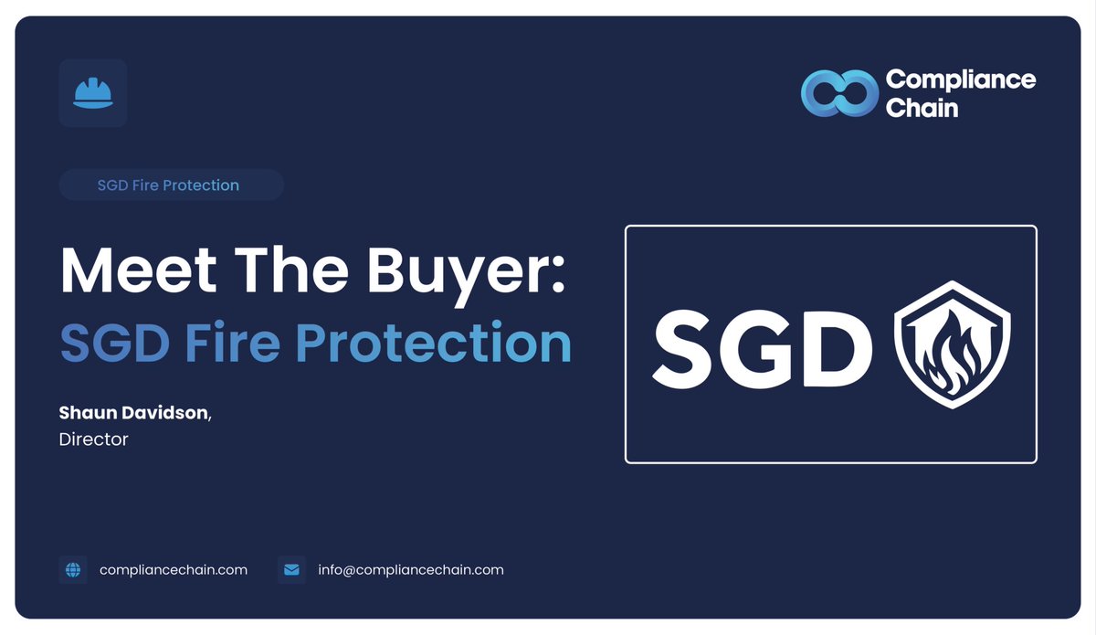 🎙️ Meet the Buyer: SGD Fire Protection Ltd

We sat down with Shaun Davidson, to explore why now is the time to track impact, how it's giving them a competitive edge, and what advice he has for others navigating this shift

Read the full story 👉🏻 bit.ly/43OYYP1
