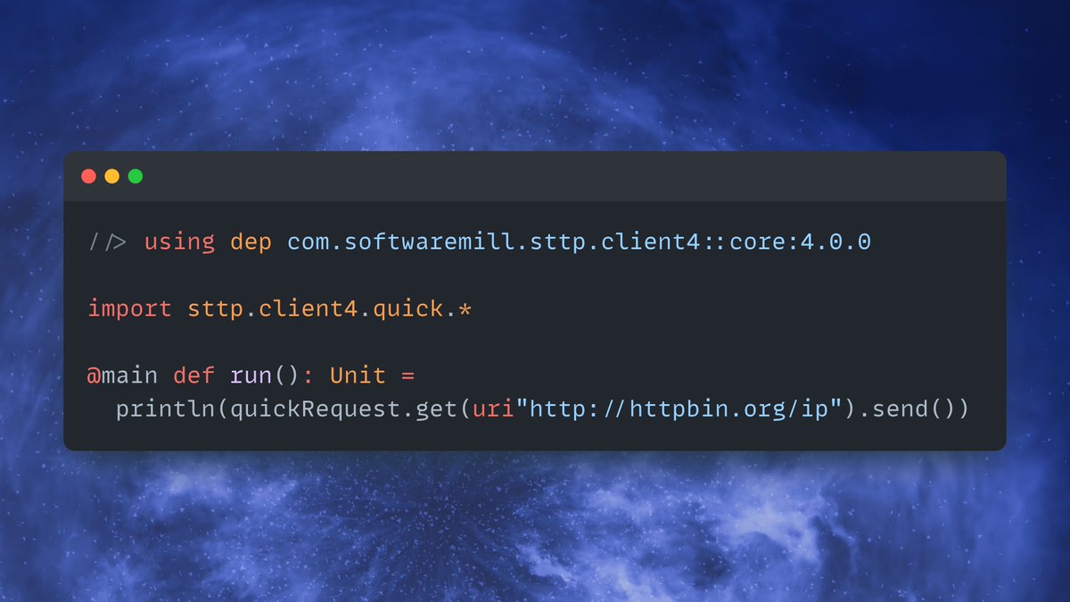ScalaSpace's tweet image. sttp client 4 - the #Scala HTTP client you always wanted: quickly send a request