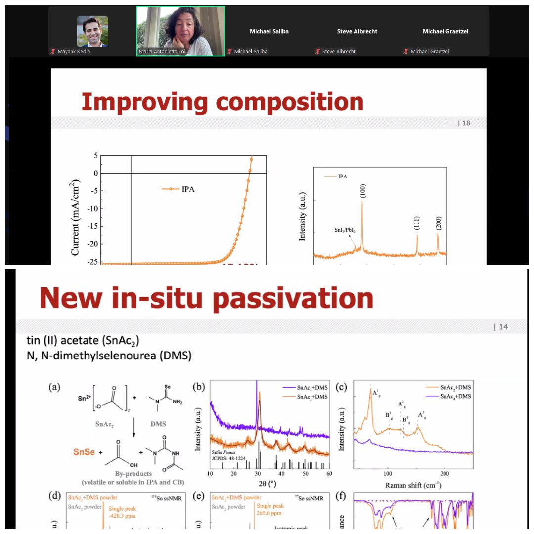 SalibaLab (@salibalab) on Twitter photo Impressive results form <a href="/maloima/">Maria Antonietta Loi</a> group in #ViPerCon2025 on #Blade_coated large-area Sn-based perovskite solar cells hitting >16% efficiency🧪Paving the way for low-tox, scalable photovoltaics ⚡ @ZernikeInst Impressive results form <a href="/maloima/">Maria Antonietta Loi</a> group in #ViPerCon2025 on #Blade_coated large-area Sn-based perovskite solar cells hitting >16% efficiency🧪Paving the way for low-tox, scalable photovoltaics ⚡ @ZernikeInst