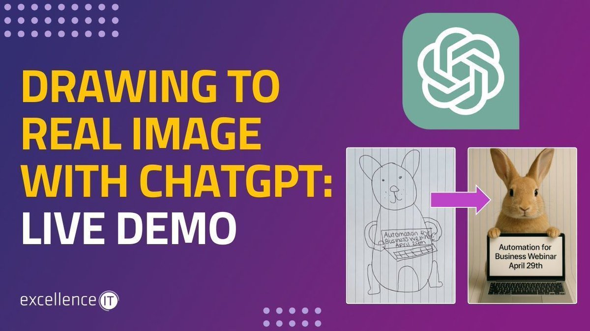 Want to create an image but lack time or design skills?⬇️ 

Here's how you can bring your idea to life with ChatGPTs create an image feature. 

🔗 youtu.be/PRqHPiLJOHo 

#ChatGPT