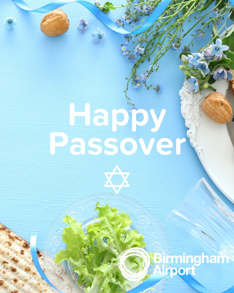 Birmingham Airport wishes everyone celebrating a Happy Passover ✈️