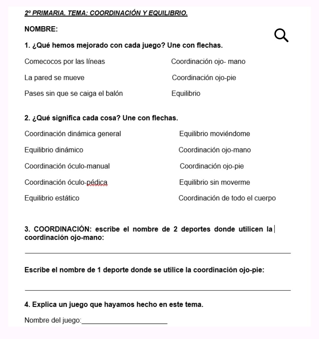 20 fichas editables sobre diferentes contenidos de EF. 1º a 4º Primaria: Lateralidad, equilibrio, coordinación, saltos, lanzamientos, juegos tradicionales, diferentes deportes…
bibliosport.com/producto/20-fi…