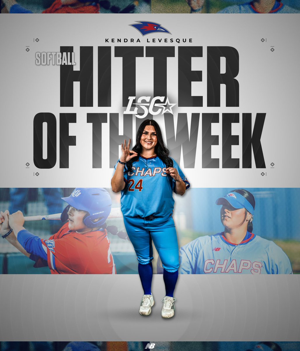 🥎 LSC Hitter of the Week, and she earned it. 

Kendra Levesque went nuclear: .750 avg, 1.875 slug, and a whole lotta doubles.  

The Lady Chaps’ senior star is red hot ♨️ bit.ly/43TzGPH