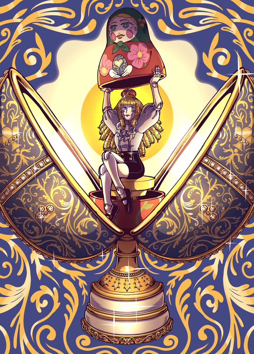 My entry for this month's challenge over on VGen! "Egg" being the theme immediately made me think of fabergé eggs.
#vgen #vgenchallenge