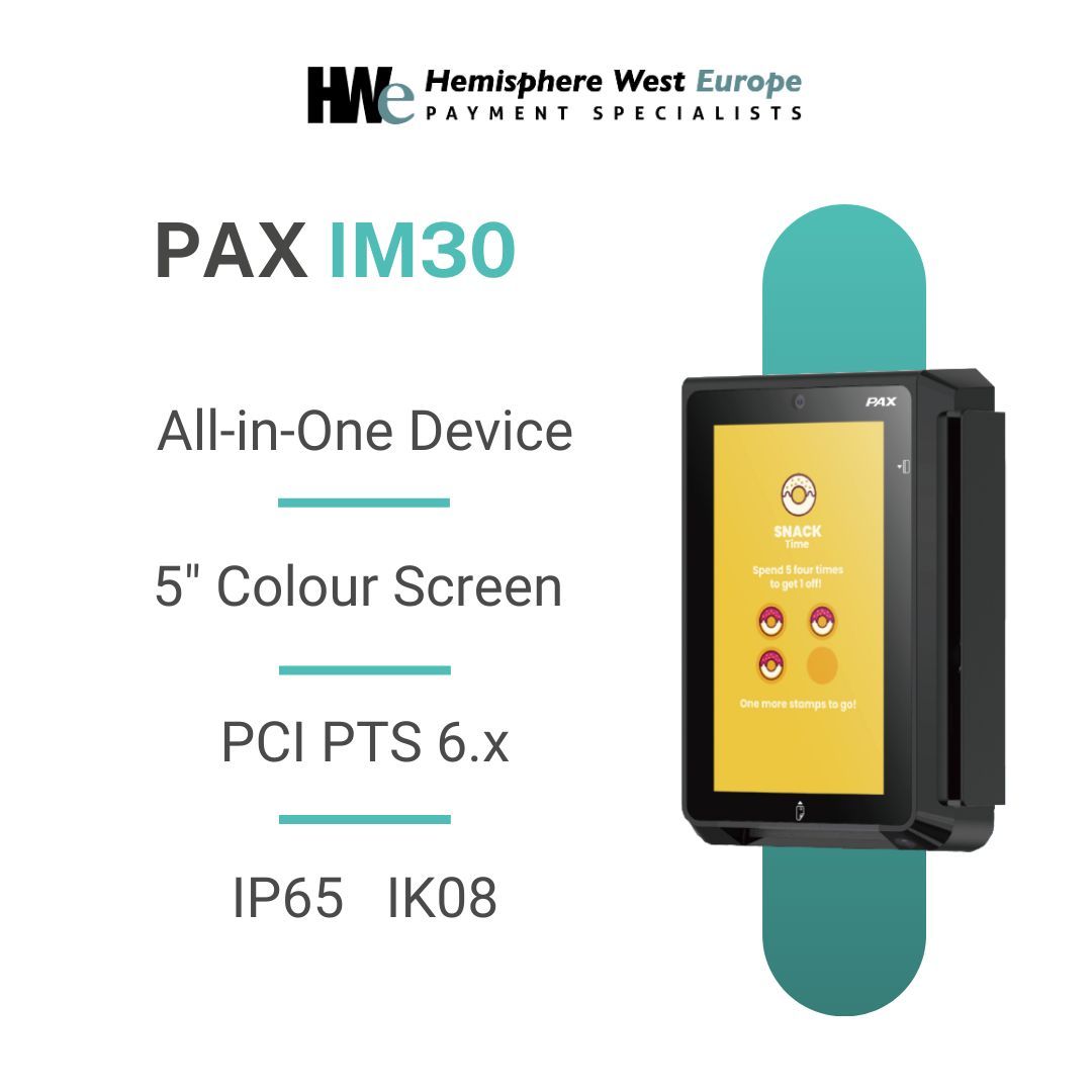 HWEurope's tweet photo. A premium, interactive interface that can be integrated into all kiosks and vending machines. PAX IM30 is designed to increase sales, implement security, and be impervious to environmental damage.
Is this the right payment device for you? Contact us today - sales@hweurope.com https://t.co/2vfvH9SnAP
