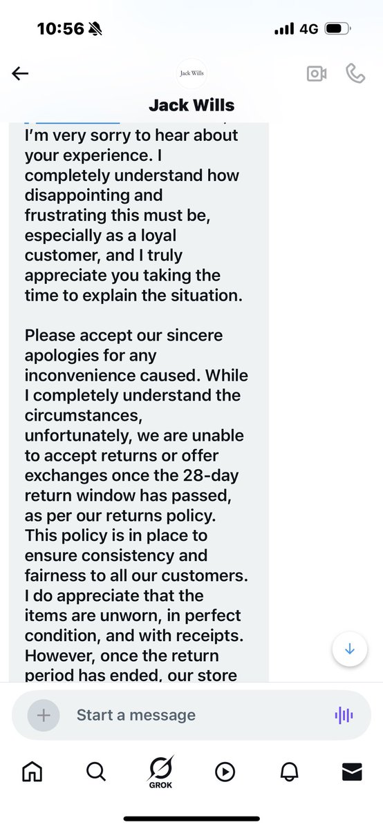 Hestonblu's tweet photo. @JackWills what a disgrace of a company…  two days outside their returns policy date… money grabbing scumbags! https://t.co/Nu95y1juqj