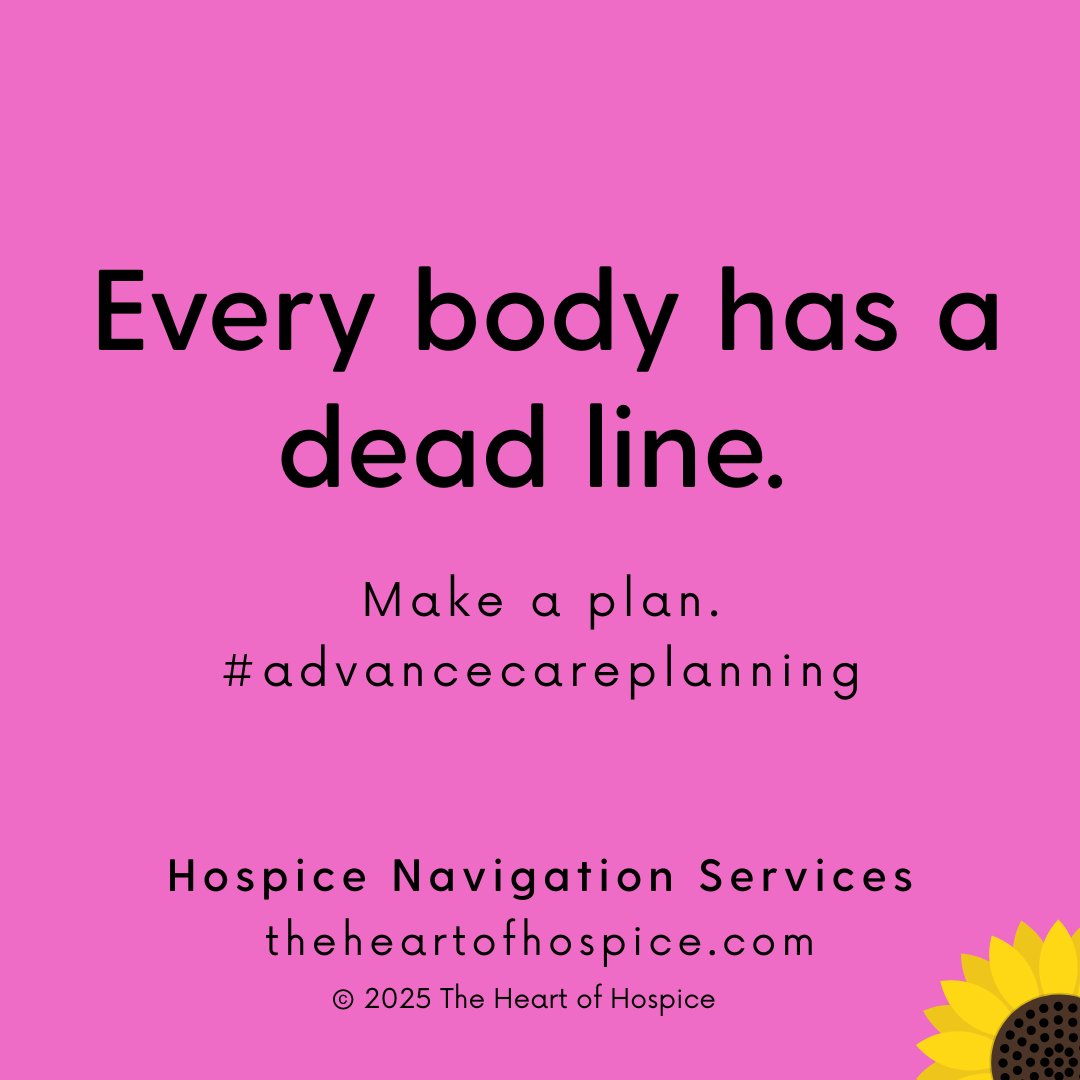TheHeartHospice's tweet photo. Everyone reaches the end of their life. A plan makes the landing softer and less confusing for the ones we care about. Make your advance care plan. #NHDD #NHDD2025 #convoproject #death #dying #hospice https://t.co/n2dJsforSe