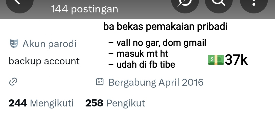 nnigyie's tweet photo. wts akun acc ba f200

#zonauang #zonaba https://t.co/TmPe2mZeW5