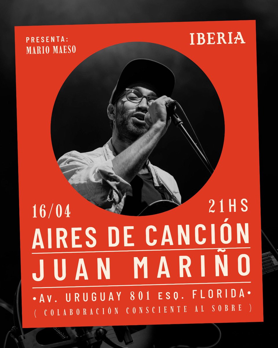juanmarino_uy's tweet photo. Atenti @IMcultura ! Mañana show en Iberia Bar 👇 Entrada libre, candombitos y música de autoría ✨

Lxs espero! 21hs 🎸 https://t.co/YdqB5uoaAF