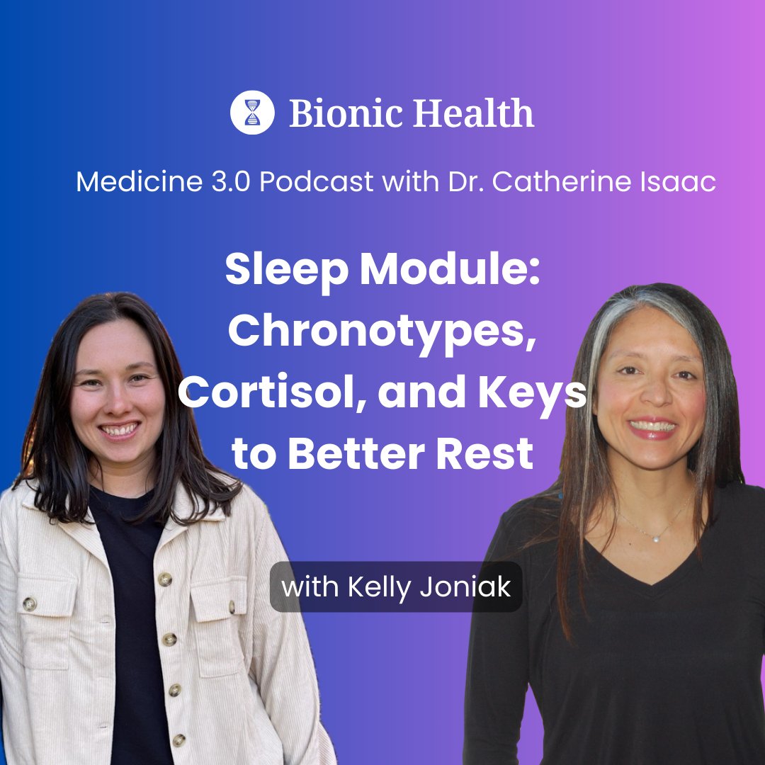🌙 NEW: The Science of Better Sleep
Dr. Isaac reveals how Bionic's Sleep Module combines wearables, hormones &amp; habits for better rest. Learn about cortisol patterns, effective supplements &amp; why your chronotype matters.
Listen now! #SleepScience #BionicHealth
