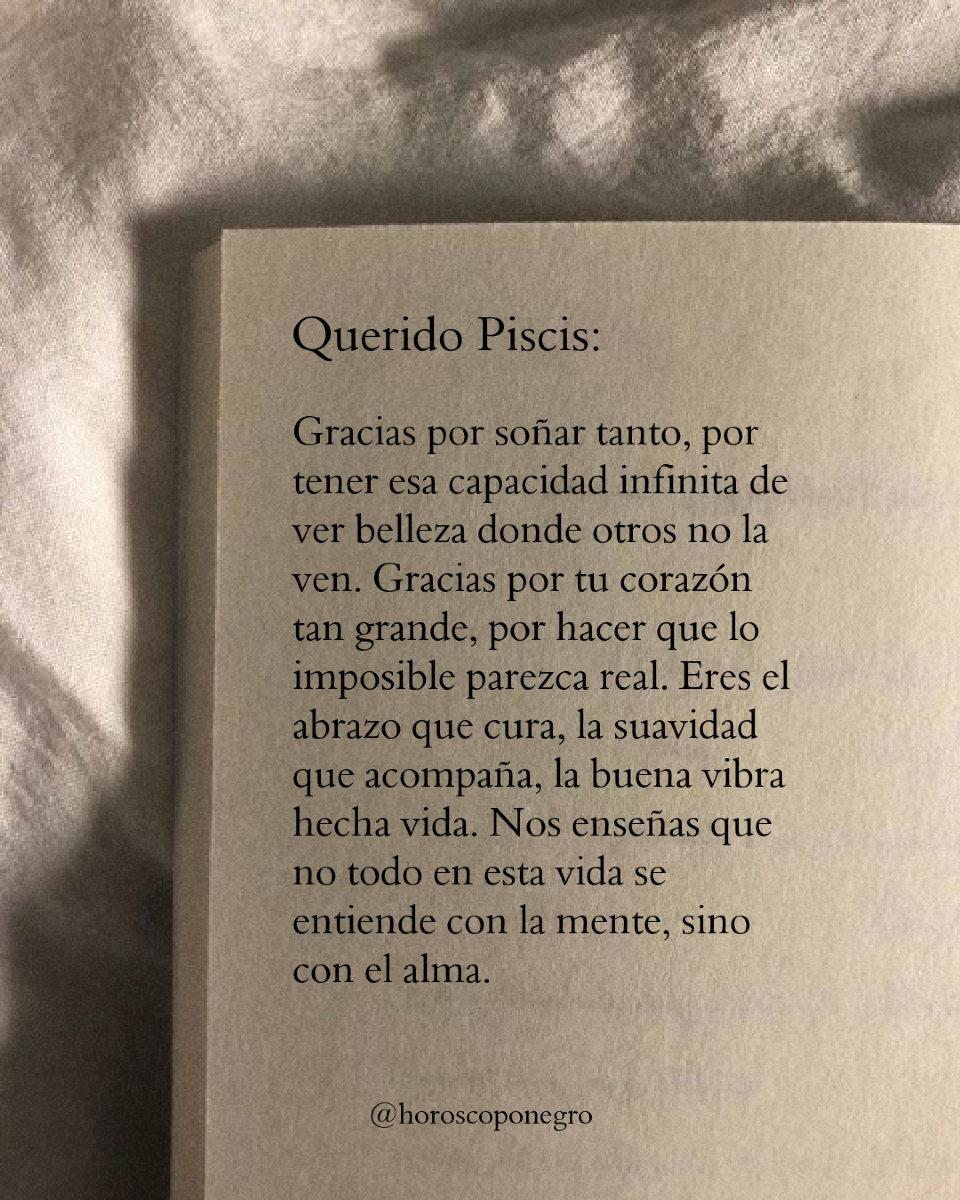 Querido Piscis... 🖤