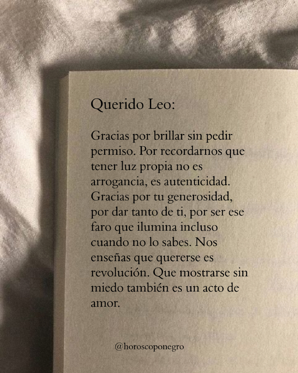 Querido Leo... 🖤