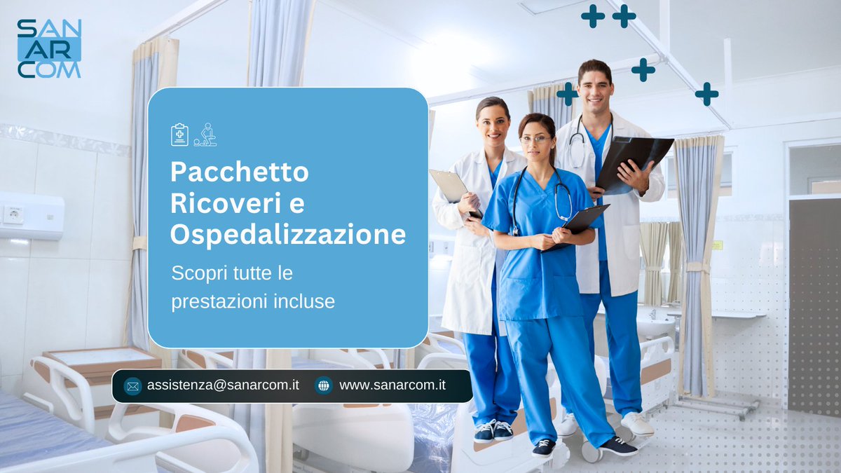 Con il pacchetto Ricoveri e Ospedalizzazione di #SanARCom ti accompagniamo prima, durante e dopo il ricovero, garantendoti un’assistenza completa e su misura.

Scopri di più: t.ly/ZEGuC

#Prevenzione #SaluteEbenessere #Welfare #AssistenzaSanitaria #FondoSanitario