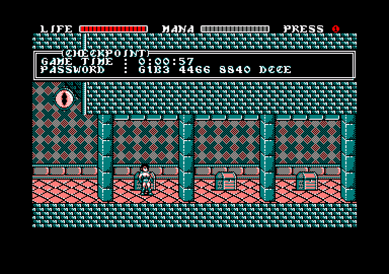 Now that the 128K version upgrade is complete, let's move on to the backup system. Here is the password system for the cartridge/512K versions.