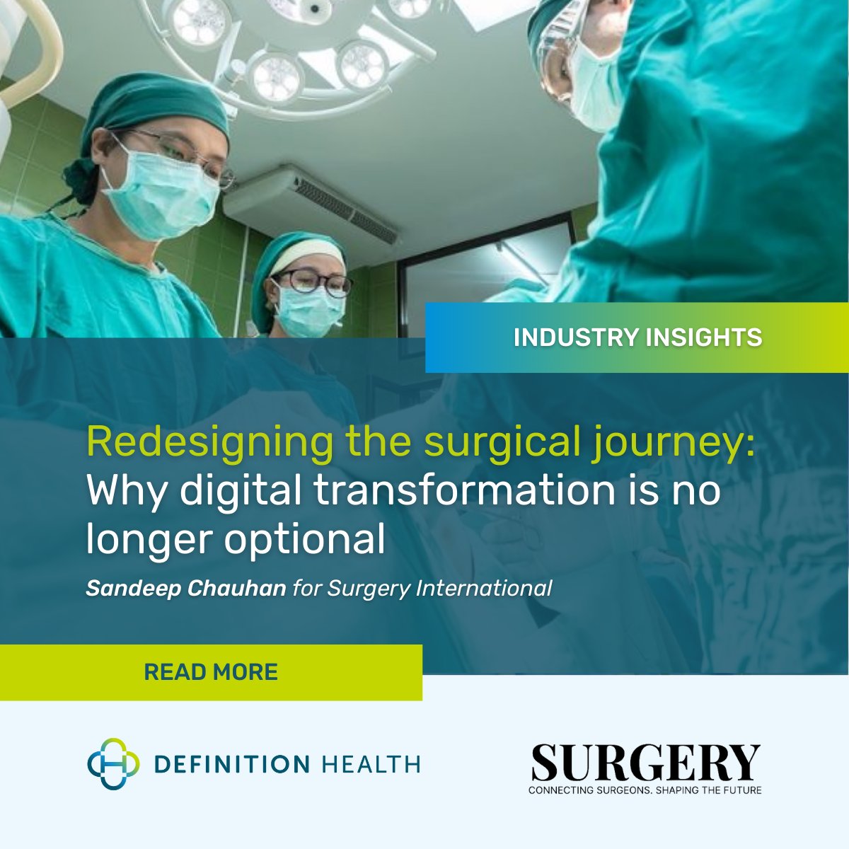 Definition Health (@definitionh18) on Twitter photo Writing for <a href="/surgeryint/">Surgery International</a>, Consultant Orthopaedic Surgeon and Definition Health CEO, Sandeep Chauhan, reflects on the growing pressures facing surgical teams and how digital innovation can help.
Read it here 👉 eu1.hubs.ly/H0jkgqr0
Join our webinar: eu1.hubs.ly/H0jkj0k0 Writing for <a href="/surgeryint/">Surgery International</a>, Consultant Orthopaedic Surgeon and Definition Health CEO, Sandeep Chauhan, reflects on the growing pressures facing surgical teams and how digital innovation can help.
Read it here 👉 eu1.hubs.ly/H0jkgqr0
Join our webinar: eu1.hubs.ly/H0jkj0k0