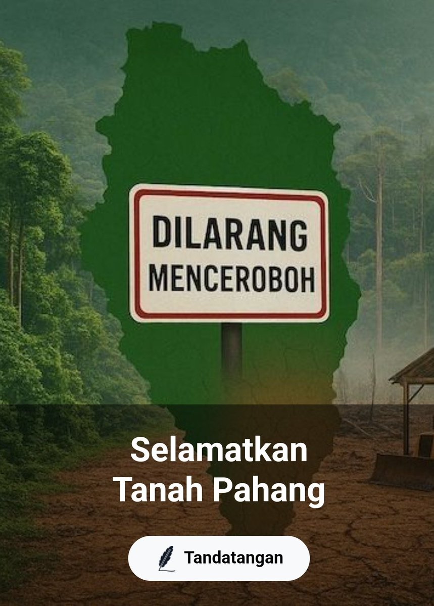 Petisyen Sokongan Kepada Kerajaan Negeri Pahang Dalam Isu Pencerobohan Tanah Kebun Durian Haram

Klik pautan ini : selamatkantanahpahang.com