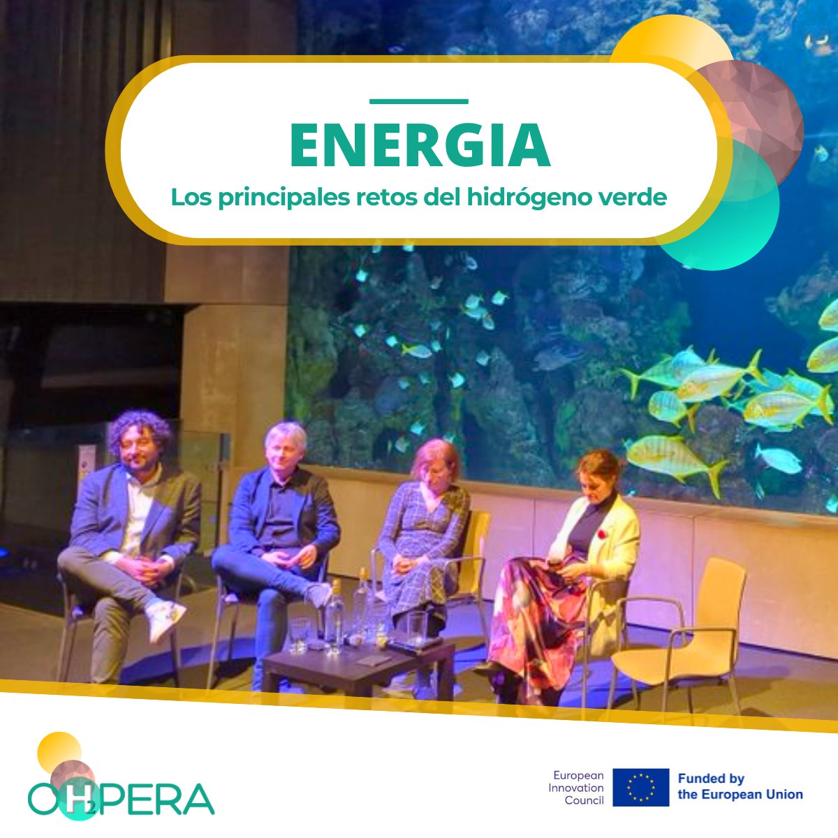 🐠🐟Last month, OHPERA was at “ENERGIA - Los principales retos del hidrógeno verde” discussing the key challenges of transitioning to a clean energy future. 

📲 Read more about the event in our latest article: ohpera.eu/ohpera-joins-t…